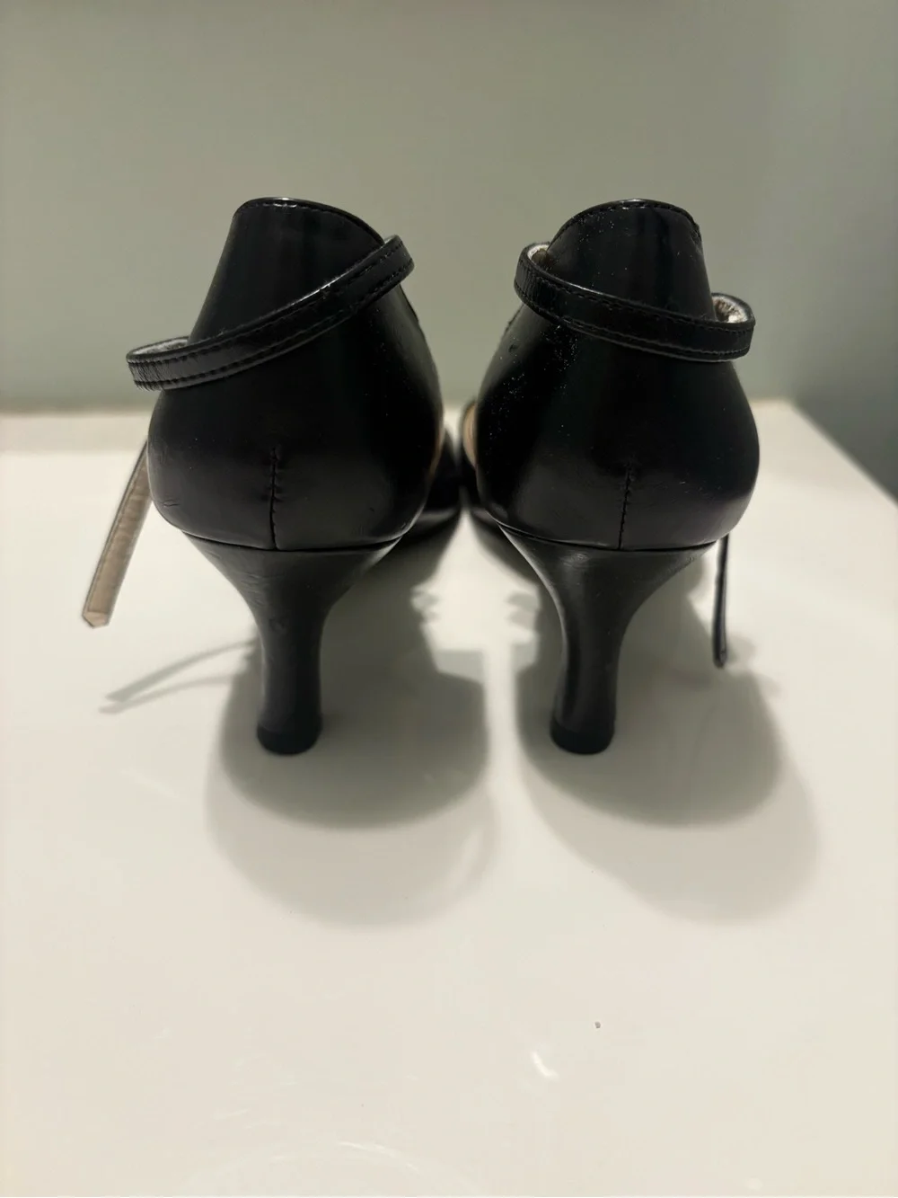 Capezio Ballroom Dancing Black Ankle-Strap Peep Toe Heels -8.5 (8 1/2) Women